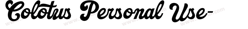 Colotus Personal Use字体转换